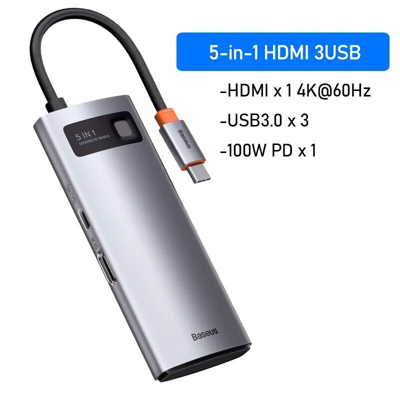 Best USB Hub for Macbook | Baseus USB-4K Type C-3.0 Splitter PD 100W - Digital Edges | Online Electronics Store