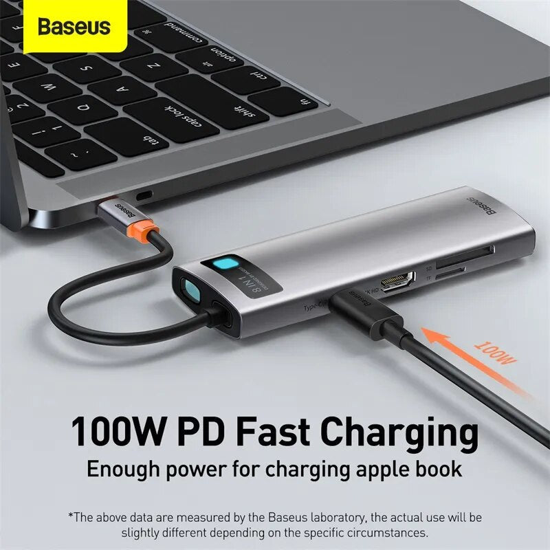 Best USB Hub for Macbook | Baseus USB-4K Type C-3.0 Splitter PD 100W - Digital Edges | Online Electronics Store