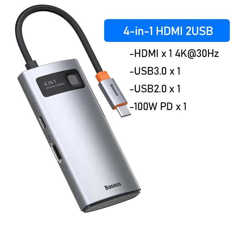 Best USB Hub for Macbook | Baseus USB-4K Type C-3.0 Splitter PD 100W - Digital Edges | Online Electronics Store