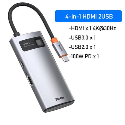 Best USB Hub for Macbook | Baseus USB-4K Type C-3.0 Splitter PD 100W - Digital Edges | Online Electronics Store