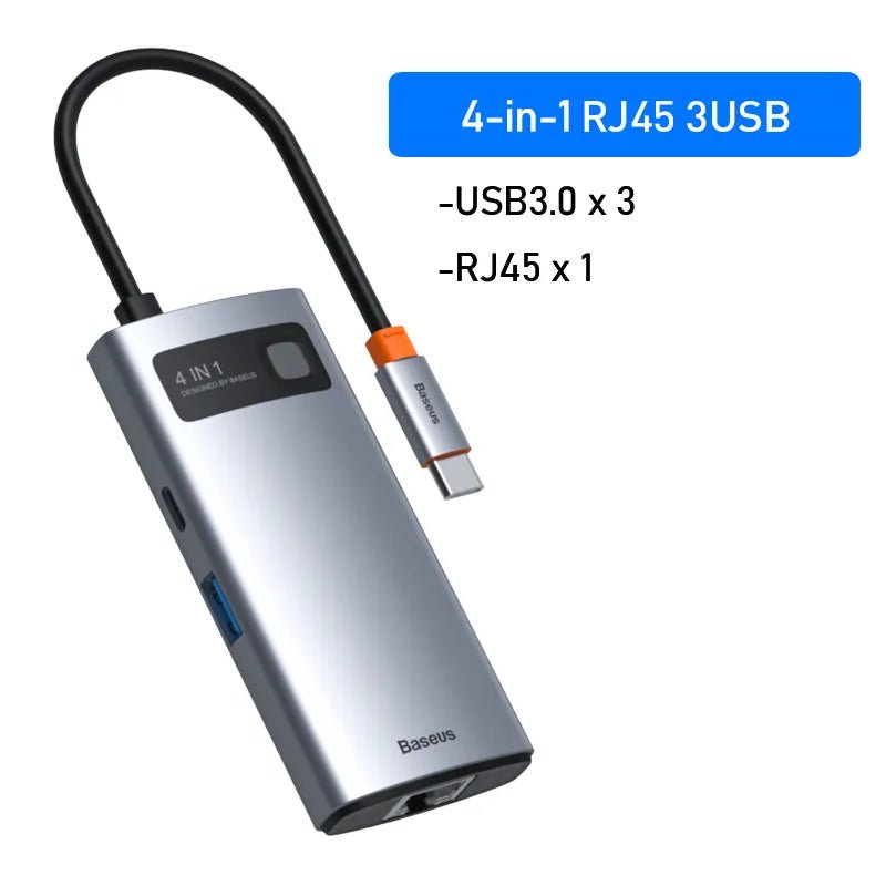 Best USB Hub for Macbook | Baseus USB-4K Type C-3.0 Splitter PD 100W - Digital Edges | Online Electronics Store